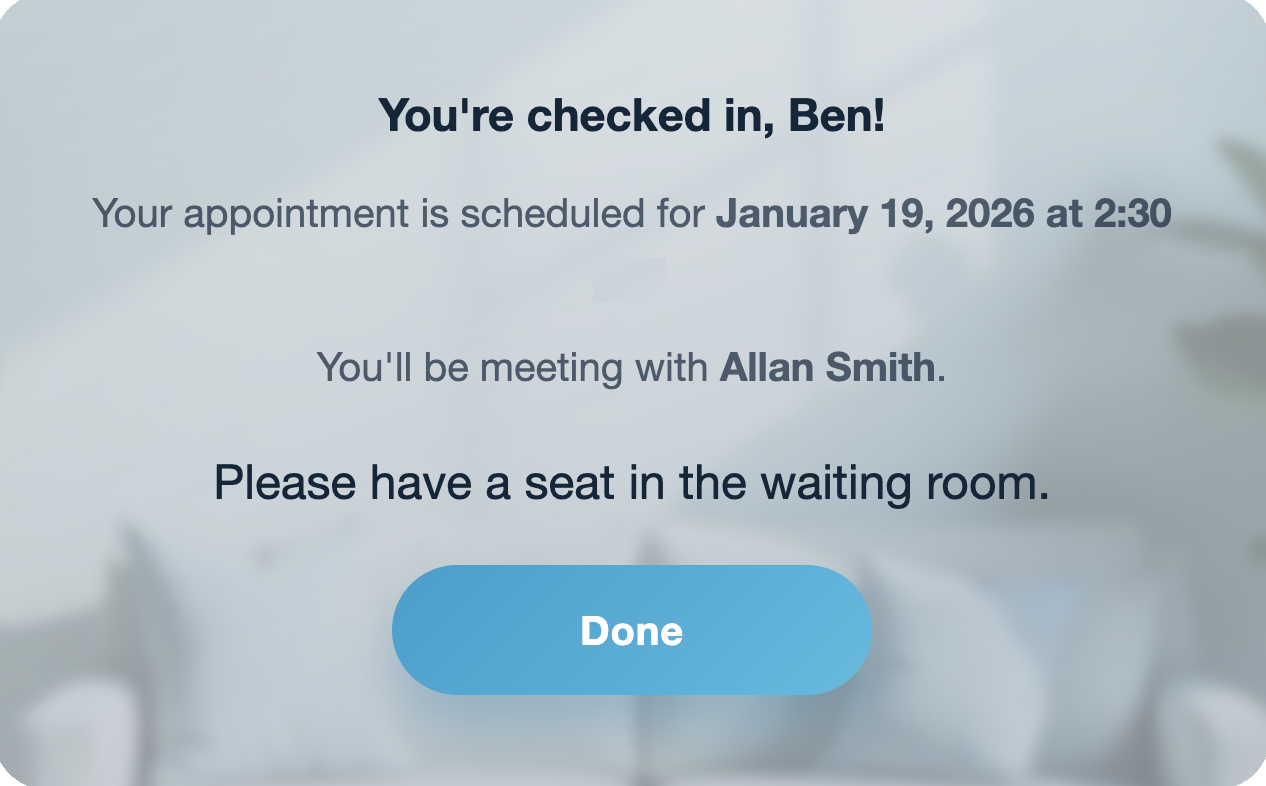 Confirm Check-In